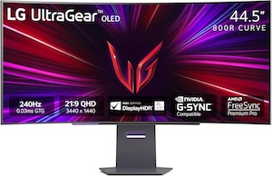 LG 45GS95QE 45-inch Ultragear OLED Curved Gaming Monitor