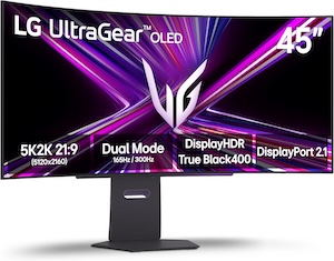 LG 45GX950A-B 45-inch Ultragear 5K2K OLED Curved Gaming Monitor