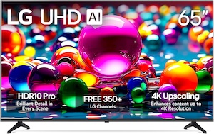 LG 65-inch Class UA77 Series 4K Smart webOS TV